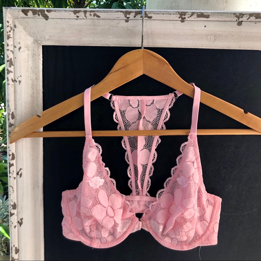 NEW Aerie Unlined All Over Lace triangle Bra 32D
